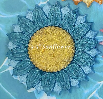 Sunflower Silicone Freshie Mold - 3.5" diameter - image3